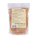 Chicago Corn Seed 2kg in a clear plastic bag, showing bright yellow dry corn seeds suitable for planting or culinary use.