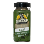 Dried United Bay Leaves for cooking, arranged in a pile, showcasing their green, aromatic appearance.