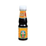 Deksomboon Black Soy Sauce 190g bottle, traditional Asian condiment for cooking and seasoning in dry grocery aisle