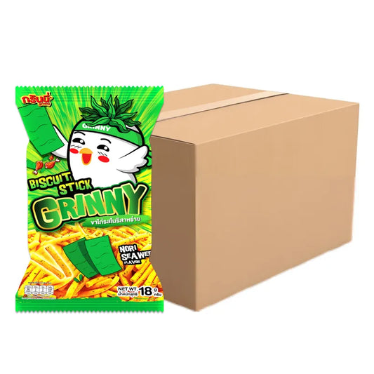 GRINNY BISCUIT STICK NORI SEAWEED FLAVOUR . (BOX 144 PCS) 18g