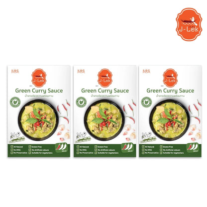 J-lek Jae Lek Ready-to-eat Green Curry Paste Packets 250g