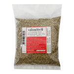 Makro coriander seeds in a 300g package, dry grocery product with whole seeds in clear packaging.