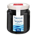 ROBO Robo Cuttlefish Ink 180g jar, dry grocery product, black ink used for culinary and artistic purposes.
