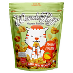 Wonder Puff Mango Popcorn, colorful confectionery snack with vibrant mango flavor and fluffy popcorn pieces.