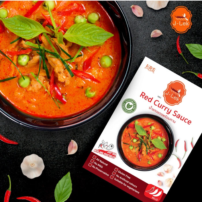J-lek Jae Lek Ready-to-eat Red Curry Paste Packets 250g