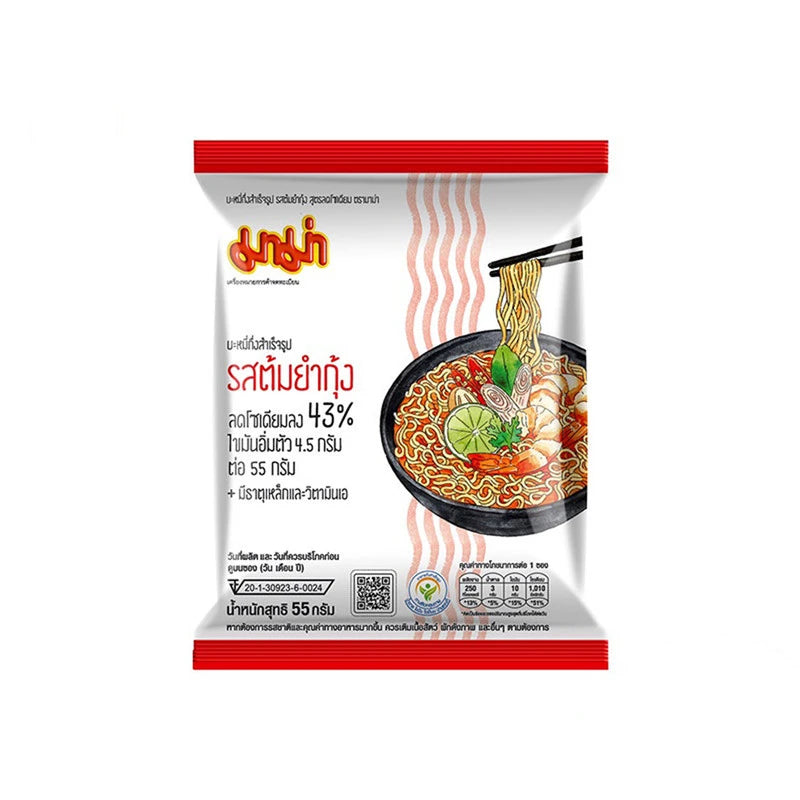 MAMA Instant Noodles Tom Yum Kung Flavor Sodium Reduction Formula