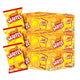 Grinny Waffle Crisp Butter Milk Flavor snack packs, 18g each, displayed in a pack of 12 x 3 on a neutral background.