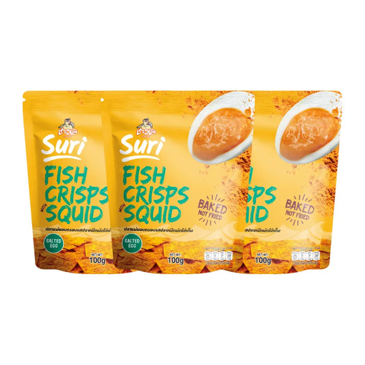 CHAOLAY Fish Crisps With Squid (salted Egg) 100g x3