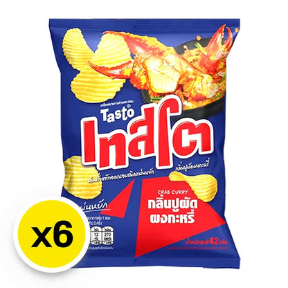 Tasto Potato Rock Chips Crab Curry Flavor 42g x6