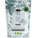 Mivana roasted and ground superior drink product packaging with label, showcasing the Mivana brand and roasted coffee grounds.