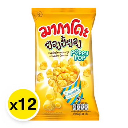 Makado Poppy Pop Potato Fries Sweet Butter Flavor 24g x12