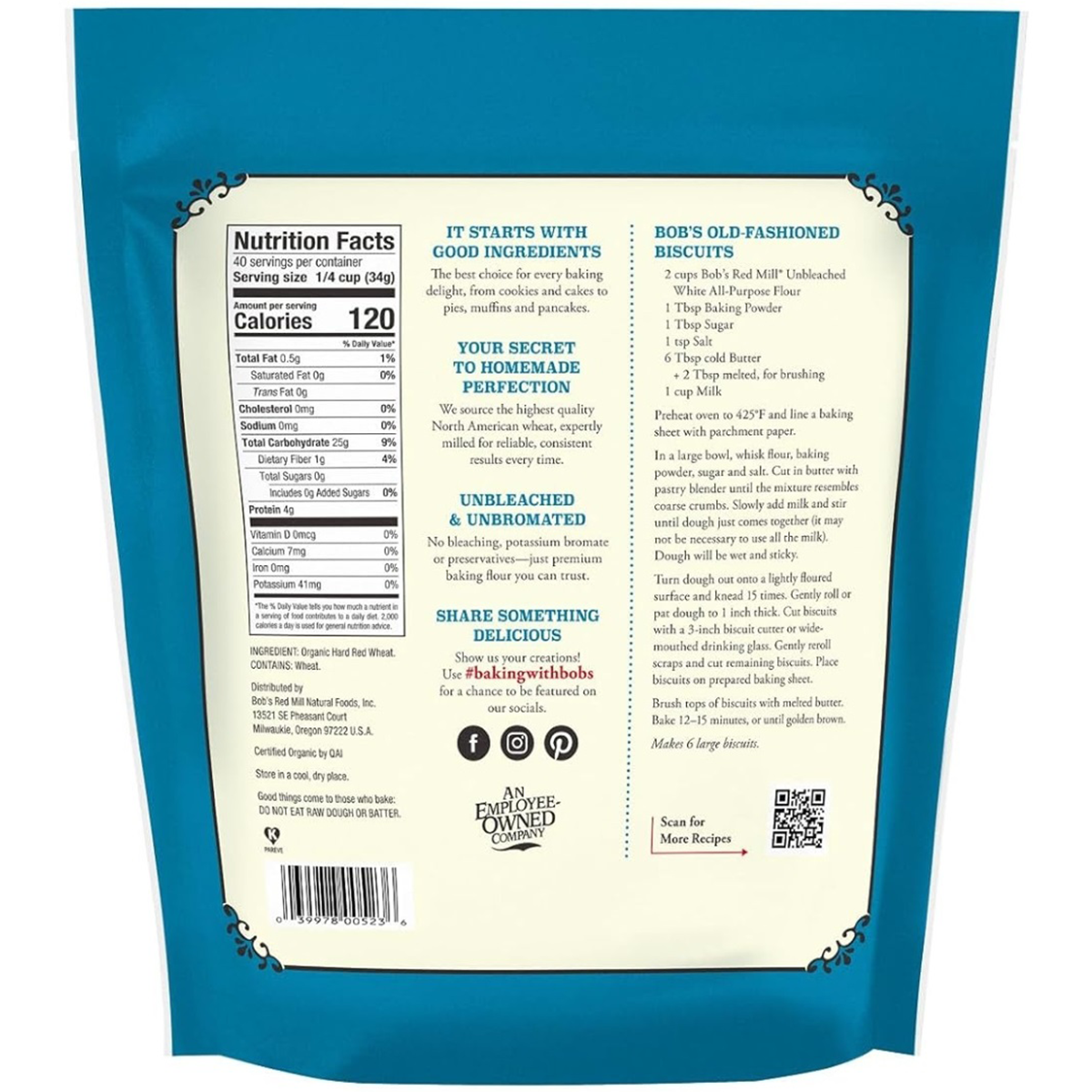 Bob's Red Mill's Organic All Purpose Flour