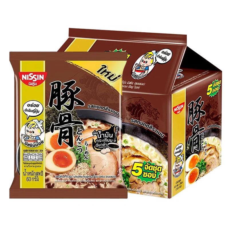 NISSIN Premium Bag Tonkotsu Ramen 60g x5