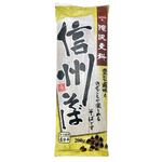Nisshin Takizawa Sarashina Soba package with Japanese soba noodles in a blue and white design.