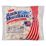 Mini Rocky Mountain Marshmallow confectionery snacks with soft, fluffy texture and white appearance, perfect for sweet treats.