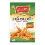 Kruawangthip brand bread crumbs in 1kg package, dry grocery product, golden-brown textured breading for cooking and baking.