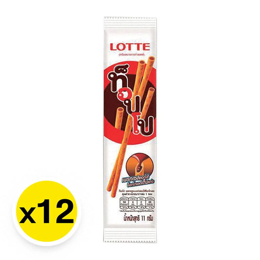 Toppo Cocoa Pretzel Stick With Chocolate Filling 11g
