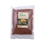 Dried safflower herb in 80g pack from Dr.Green, used in cooking and herbal remedies, shown in a resealable bag.