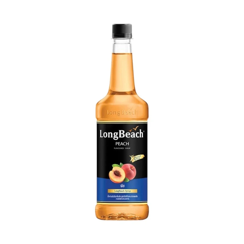 Longbeach Zero Calories Peach Syrup No Sugar/ No Calories/ 0 Kcal