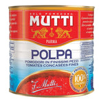 Mutti Pomodoro dry grocery package featuring 2.5kg of canned tomato product from the MUTTI brand.