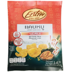 Entree Crispy Pork Rinds Nori Kimchi snack in a clear package, featuring crispy pork rinds with nori seaweed and kimchi flavor.