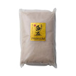 Moshio Premium Awajishima Seaweed Salt in a jar, made from sea water, ideal for enhancing dishes with natural seaweed flavor