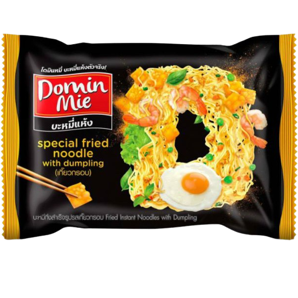 Domin Mie Fried Instant Noodles With Dumpling