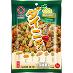 Dainichi Rice Snacks Wasabi flavor, Japanese confectionery snack with crispy rice and spicy wasabi coating, in colorful packaging