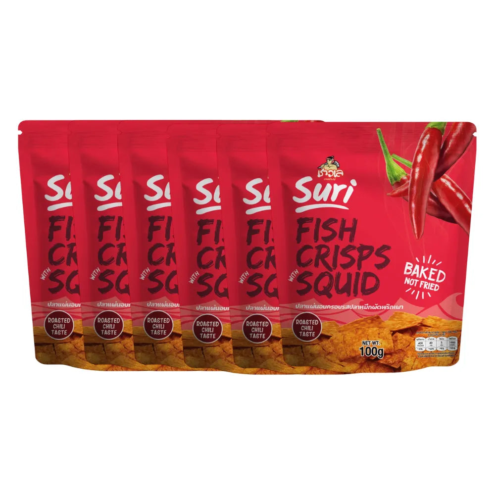 CHAOLAY Fish Crisps With Squid (roasted Chili) 100g x6