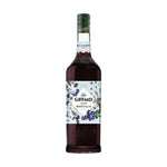 Giffard Mixology Blueberry 1L bottle, a blue-colored blueberry syrup for cocktails and drinks, in a clear plastic container.