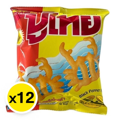 PU Thai Crispy Snack Black Pepper Flavor 12g x12