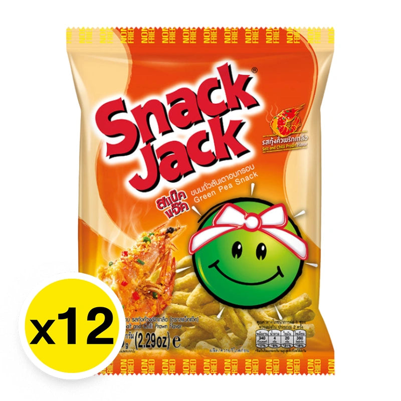 Snack Jack Green Pea Salt Chilli Prawn 15g x12