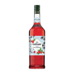 Giffard Mixology Cranberry 1L bottle, dry grocery product, with red cranberry flavor liquid in clear glass bottle.