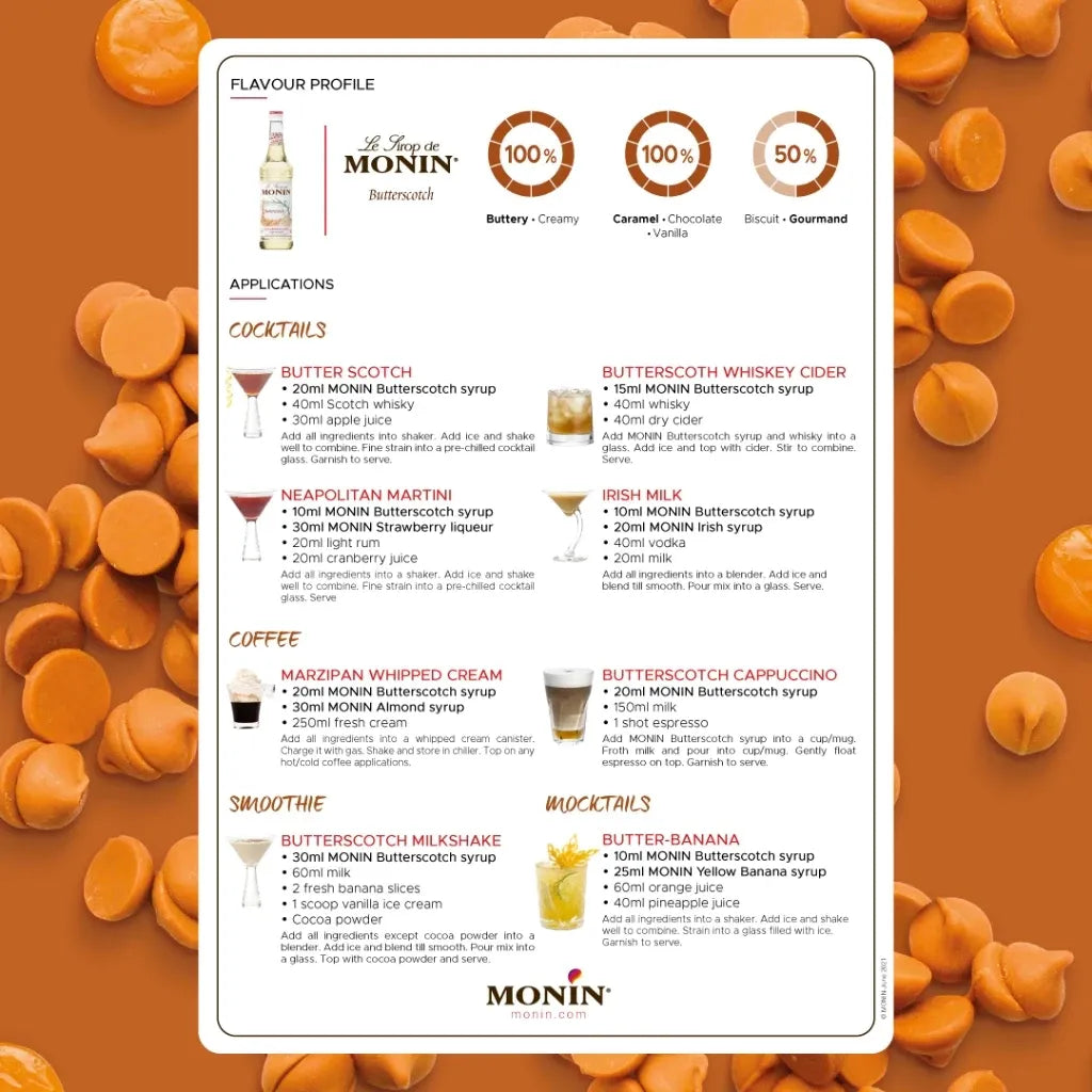 Monin Butterscotch Syrup 700ml