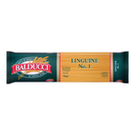 Balducci Linguine Pasta in a grocery package, showcasing long, thin Italian pasta strands for cooking and culinary use.