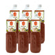 J-LEK Chicken Rice Dipping Sauce bottles, 560g each, set of six, showing the dark soy-based sauce in clear glass bottles.