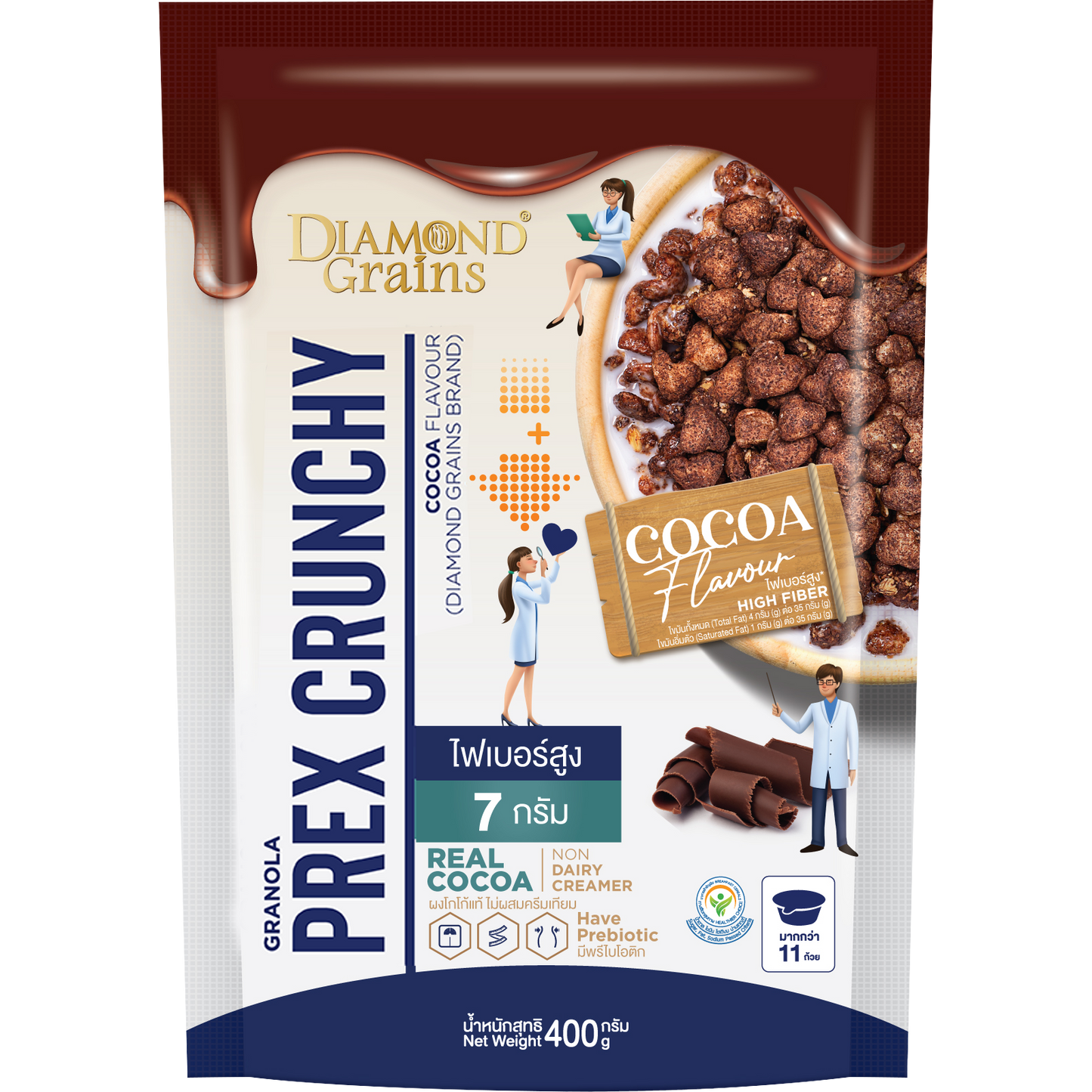 Diamond Grains Granola Prex Crunchy Cocoa Flavor