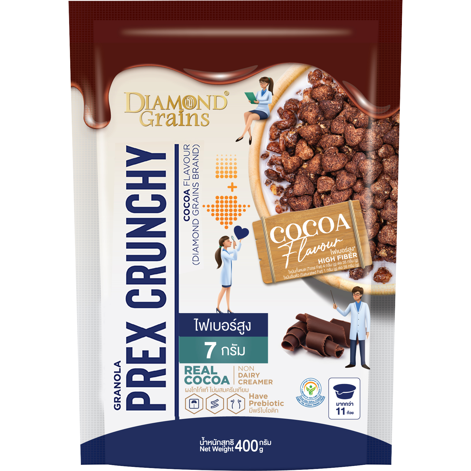 Diamond Grains Granola Prex Crunchy Cocoa Flavor