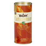 Boh Cameronian Gold Blend Tea drink in a clear glass, showing its rich amber color and refreshing appearance.