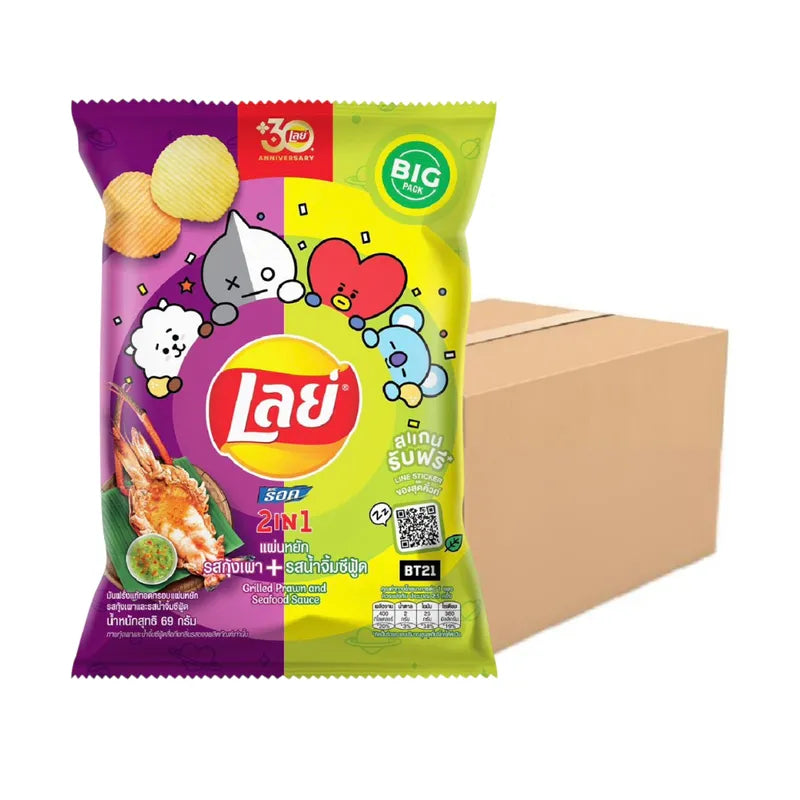 LAYS ROCK GRILL PRAWN 69g x12