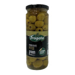 Fragata Plain Queen Olives in a 340g jar, showcasing the dry grocery product with whole, pitted olives in brine.
