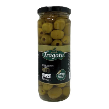 FRAGATA Green Olives With Seeds . Plain Queen Olives 340g