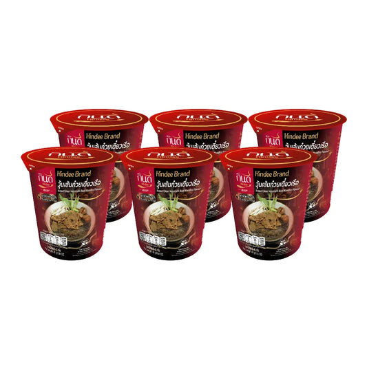 KINDEE Gindee Ready-to-eat Glass Noodle Cup . X6 40g
