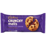 Cadbury Crunchy Melts chocolate confectionery snack with crispy, crunchy texture and smooth chocolate coating.