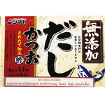 Shimaya Dashi Katsuo Powder in a green container, used for Japanese cooking and adding umami flavor to dishes.