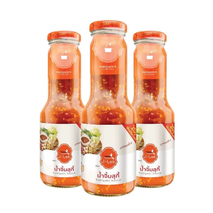 J-lek Jae Lek Suki Sauce Glass Bottle Bottles 350g x3