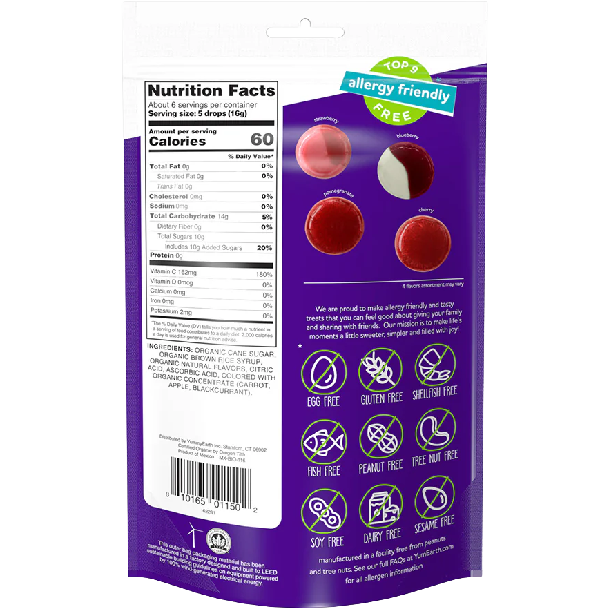 YumEarth Organic Vitamin C Fruit Drops Candies