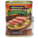 Canned McGarrett Corned Beef in a metal can, ready for cooking or serving, with label featuring product details.