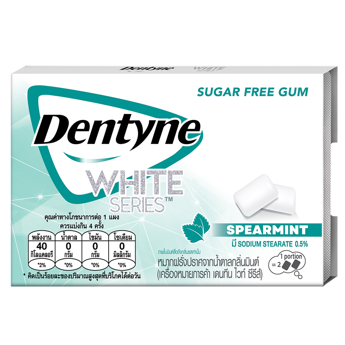 Dentyne White Series Mint Flavored Sugar Free