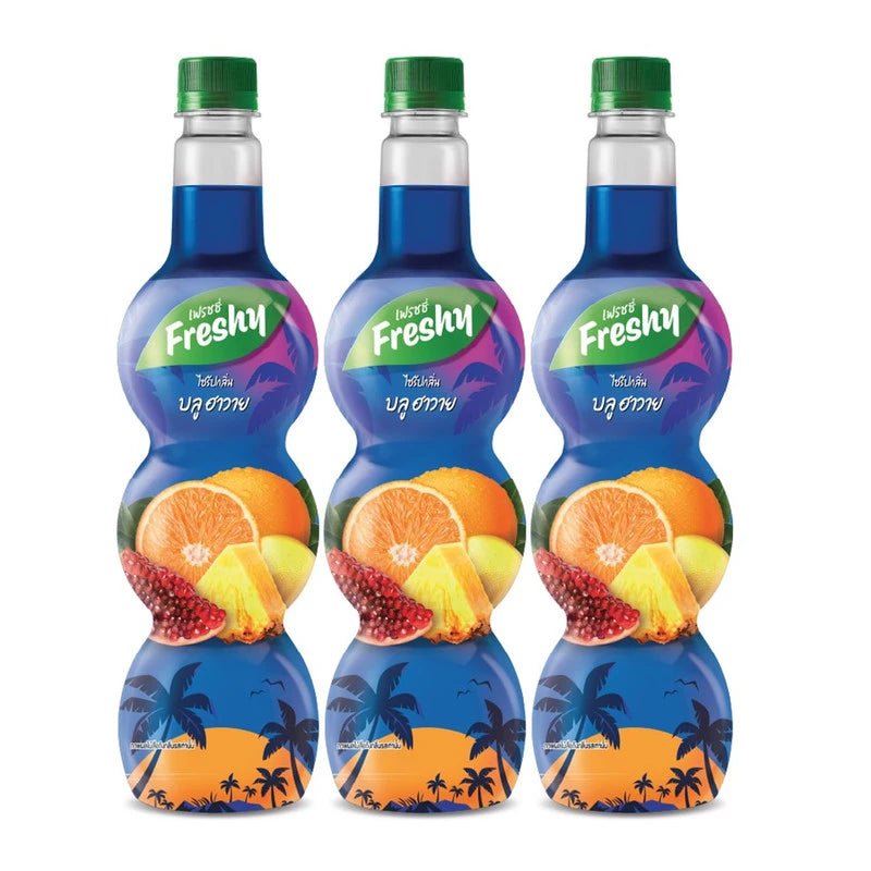 FRESHY Syrup Blue Hawaii Flavoured 710ml x3